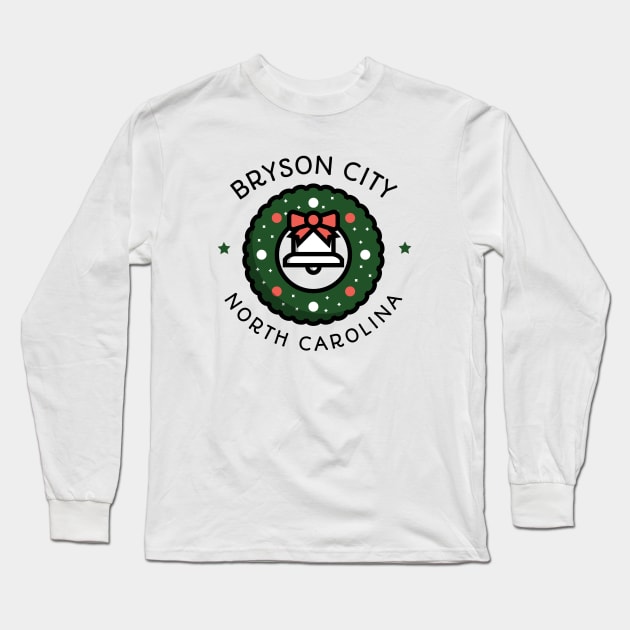 Bryson City, North Carolina Christmas Long Sleeve T-Shirt by Mountain Morning Graphics